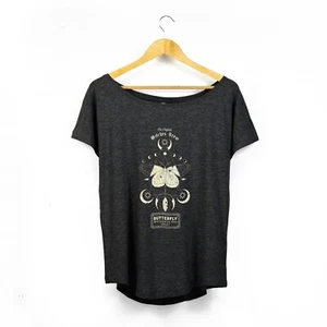 Women's 'Witches Brew' Butterfly Print Organic-Blend Scoop Neck T-Shirt - Picture 1 of 7