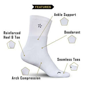 The LONE STAR PRO-AERO DYNAMIC Quarter Socks - White - Large - Unisex - Picture 1 of 9