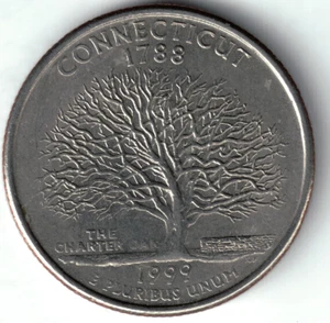 USA - 1999D - Washington ¼ $ - Connecticut - Error-Missing Oak - #20630 - Picture 1 of 2