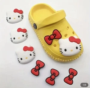 8pcs Cute Sanrio Hello Kitty For Croc Accessories Shoe Jewelry Decoration Charm - Picture 1 of 4