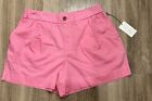 A New Day, Women's Bright Pink High Rise Poplin Utility, Shorts Size Large