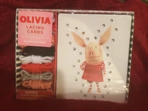 New Olivia The Pig Lacing Cards sealed package RARE - Picture 1 of 1