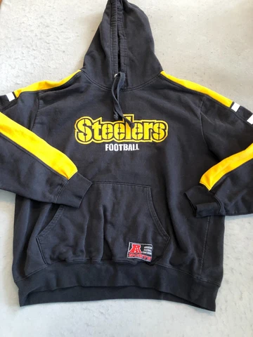 Pittsburgh Steelers Sweatshirt Men's 2XL NFL Football Conference Black Hoodie Cover