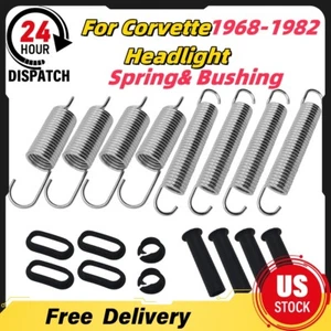 1968-1982 For Corvette Headlight Spring & Bushing Full Kit C3 2 Headlights - Picture 1 of 7