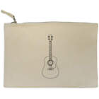 'Acoustic Guitar' Canvas Clutch Bag / Accessory Case (CL00024605)