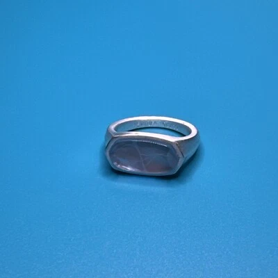 Anillo Kendra Scott Mel Crackle madreperla azul cielo talla 6 Foto 1 de 4