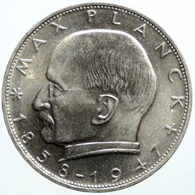 1971 GERMANY Quantum Scientist MAX PLANK Old PROOF German 2 Mark Coin i101370 - Image 1 of 3