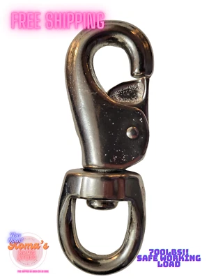 Acero Giratorio Ojo Bull Snap 5 1/8" Acero Maleable 700 SWL Resistente Ojo de 1" Foto 1 de 4