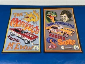 RARE Vintage Don Prudhomme Tom McEwen SNAKE MONGOOSE Limted Edition Poster Set - Picture 1 of 1