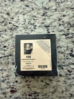 5336 Sparkling Holidays Souvenir Sheet of 1 Christmas Stamp Coca-Cola Santas 100 - Image 1 of 4