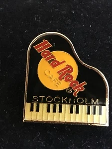 STOCKHOLM BLACK GRAND PIANO HARD ROCK CAFE PIN - Picture 1 of 2