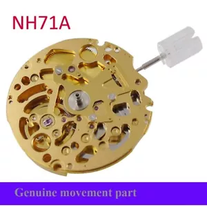 Reloj Automático Original NH71 NH71A Esqueleto Dorado Movimiento Japón Parte 24 Joyas - Imagen 1 de 6