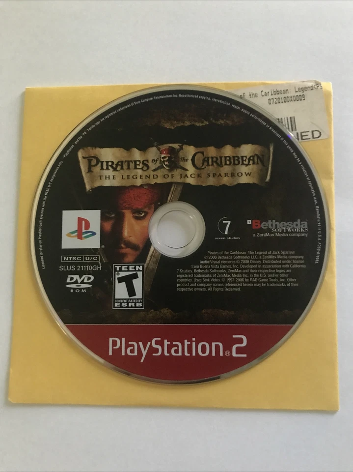 Piratas del Caribe La Leyenda de Jack Sparrow (PS2) Disco Solo Probado Foto 1 de 1