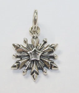 Authentic Pandora Charm Disney Frozen Snowflake Pendant Sterling Silver 791564CZ - Picture 1 of 4