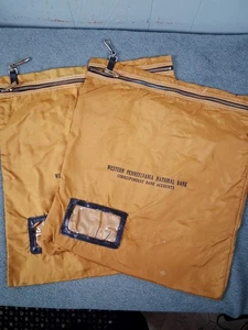 Lote de 2 bolsas de depósito bancario vintage Western Pennsylvania National bloqueables 20x18 - Imagen 1 de 11