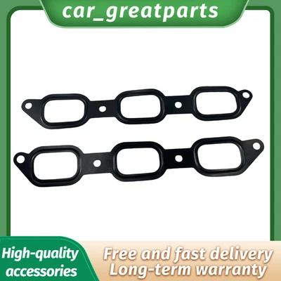 For 2014-18 Land Rover 3.0L 5.0L 2Pcs Intake Manifold Gasket Black Foto 1 de 4