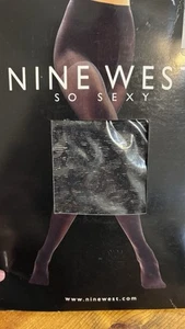 Nuevas Pantimedias NINE WEST So Sexy de Encaje Negro talla 2 - Imagen 1 de 3