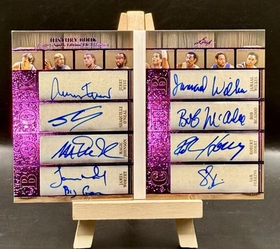 Libro de historia Leaf 2025 8 autos Lakers 5/5 West O’Neal Johnson digno folleto Foto 1 de 4