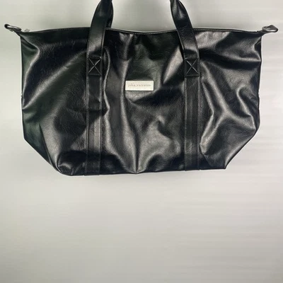Bolso de Viaje John Varvatos Imitación Cuero Para Hombre Fin de Semana Gimnasio - Bolso Negro Foto 1 de 4
