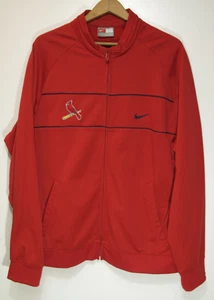 VTG St Louis Cardinals Jacket Mens XL Red Nike Team Embroidered Full Zip MLB - Picture 1 of 16