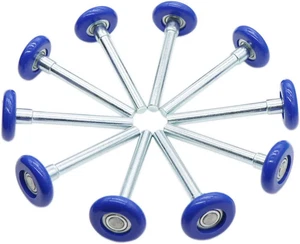 Garage Door Roller, Blue 1.8" Quiet Nylon Garage Door Wheels 4" Stem for Garage - Picture 1 of 4