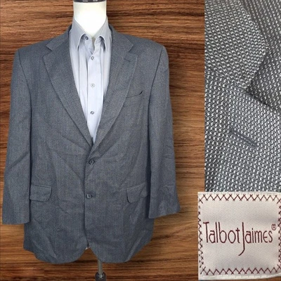 Abrigo Blazer Deportivo Lacross Para Hombre 48L/R Gris Ojo de Pájaro Cuadros Lana Foto 1 de 4