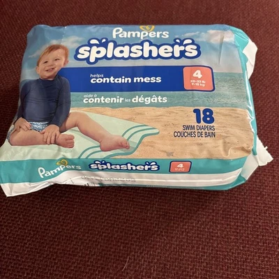 Pañales de natación Pampers Splashers talla 4 (20-33 libras) Foto 1 de 2
