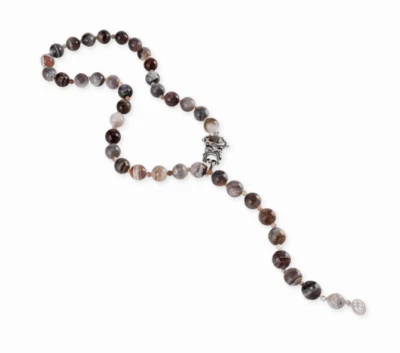 Collana di Agate con Maschera in Argento    - Immagine 1 di 4