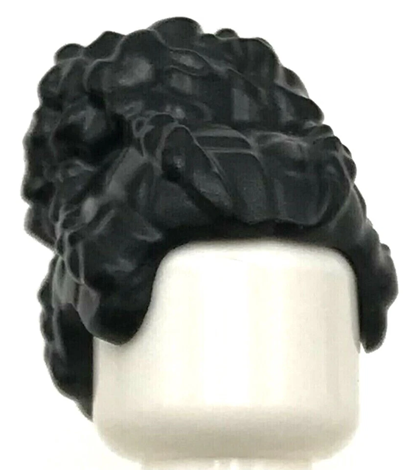 Lego New Black Minifigure Hair Female Coiled with Large High Bun Pieces - Image 1 of 1