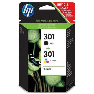 Genuine HP 301 Black & Tr-Colour Twin Pack N9J72AE | FAST FREE DELIVERY - Picture 1 of 1