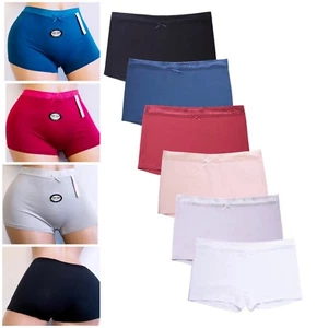 Boyshorts boxer short Lot 6/12 Cotton Panties Sleep Shortie Underwear 1384 S-XL - Picture 1 of 11
