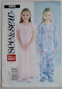 See & Sew 4005 childs sleepwear pattern sizes 2-5 - USED - Picture 1 of 2