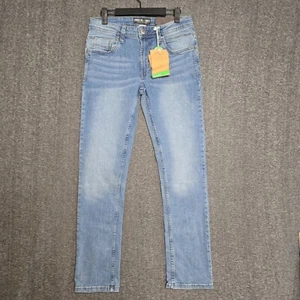 NWT Free Planet Skinny Fit Stretch Denim Men's Jeans 28 x 30 Light Wash - Picture 1 of 6