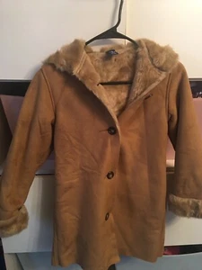 Gap kids coat girls shearling Size 7/8 - Picture 1 of 4