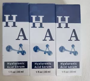 3 Pack Hyaluronic Acid Serum Moisturizing for Face AntiWrinkle AntiAging 30ml Ea - Picture 1 of 4