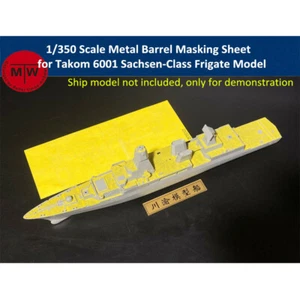 1/350 Main Metal Barrel Masking Sheet for Takom 6001 Sachsen-Class Frigate Model - Picture 1 of 5