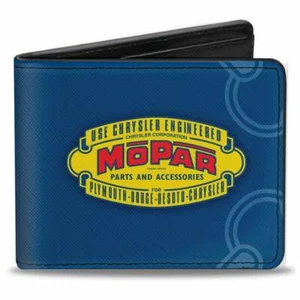 Buckle Down MOPAR 1937-1947 Logo Chrysler MOPAR Parts Vegan Leather Wallet - Bild 1 von 3