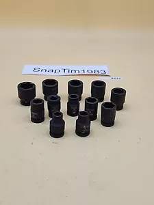 Expert E040101 -E040109 3/8" Drive Impact Socket Set 12ea 6 Pt Metric / SAE - Picture 1 of 5