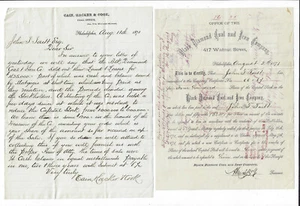 PENNSYLVANIA? 1871 Black Diamond Coal & Iron Company Stock Certificate Receipt - Picture 1 of 2