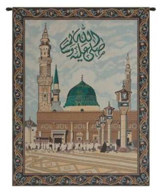 European Tapestry - Imported Mosque Design, Religious, Islamic Wall Art Decor — 第 1/4 张图片