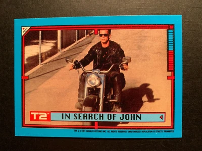 Terminator 2 (T2) Trading Card / Sticker  #9  ( 1991 ) IN SEARCH OF JOHN - Image 1 of 2
