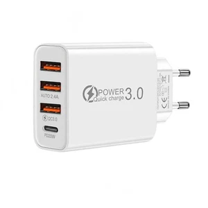 60W USB Ladegerät 3x USB-A + 1x USB-C mit Power Delivery und QC 3.0 - Bild 1 von 10