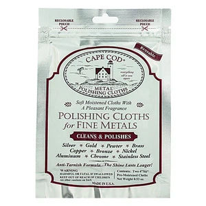 Cape Cod Metal Polishing Cloths Pack of Two 4" x 6" USA SELLER - Picture 1 of 3