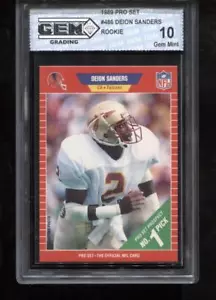 Deion Sanders RC 1989 Pro Set #486 Rookie GEM COMO NUEVO 10 - Imagen 1 de 2