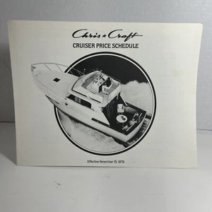 1979 THE CHRIS CRAFT CRUISER PRICE SCHEDULE - Rare Original- Catalog Brochure - Picture 1 of 10