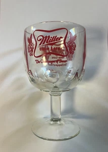 Miller High Life ~ BIERGLAS ~ GRÜBCHEN ~ KELCH ~ GEBRAUCHT - Bild 1 von 5