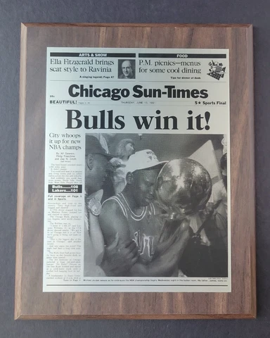 Michael Jordan First Championship With Father James 1991 Front Page Bulls NBA Cover