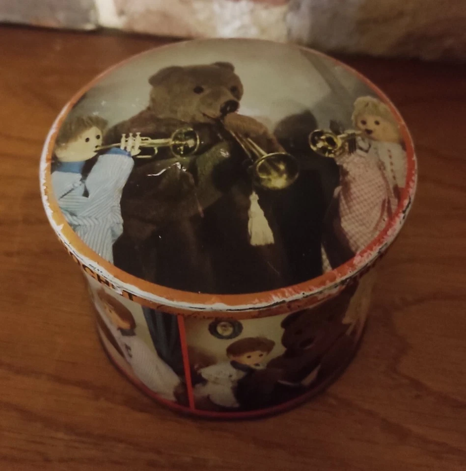 ancienne boite en tole bonbons brochet bonne nuit les petits nounours ORTF 1960 - Photo 1/4