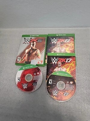 “LOT”of 2 - WWE 2K2017 & 2K2015 Microsoft Xbox One Games - Image 1 of 2
