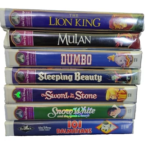 7 DISNEY Masterpiece and Black Diamond VHS Clamshell Tape Lot #1 Mulan VINTAGE - Picture 1 of 4